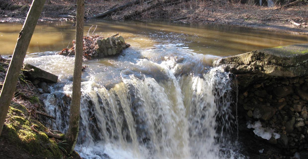 View of waterfall - Kennedy Dells County Park Loop - Photo: Daniel Chazin