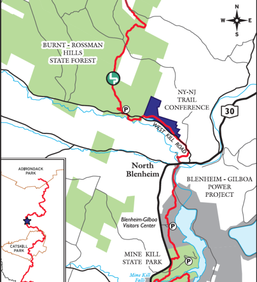 Schoharie Section of Long Path Permanently Protected. Map by Jeremy Apgar.